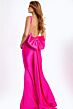 Jovani 47669 Basque Waist Pleated Neckline Backless Dress