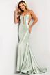 Jovani 47676 Plunging Neckline Strapless Hot Fix Dress