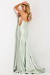 Jovani 47676 Plunging Neckline Strapless Hot Fix Dress