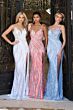 Jovani 47710 Plunging Neckline Fringe Sequin Dress