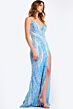Jovani 47710 Plunging Neckline Fringe Sequin Dress