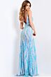 Jovani 47710 Plunging Neckline Fringe Sequin Dress