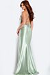 Jovani 47864 Lace-Up Back High Slit Dress