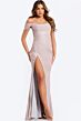 Jovani 47870 Off The Shoulder High Slit Dress