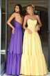 Jovani 47883 Corset Bodice Strapless Boho Dress
