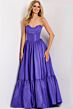 Jovani 47883 Corset Bodice Strapless Boho Dress