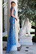 Jovani 48051 Cap Sleeve Floral Sequin Illusion Dress
