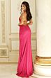 Jovani 48069 Beaded Metallic Plunging Halter Dress
