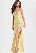 Jovani 48073 Ruched Bust Beaded Metallic Dress