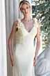 Jovani 48120 3D Floral Straps Open V-Back Dress