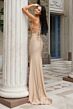 Jovani 48123 Plunging Halter Neckline Exposed Back Dress