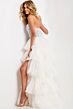 Jovani 48177 High Slit Layered Ruffle Skirt Sweetheart Neckline Dress
