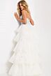 Jovani 48177 High Slit Layered Ruffle Skirt Sweetheart Neckline Dress