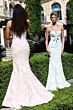 Jovani 48260 Notched Neckline Strapless Floral Jacquard Dress