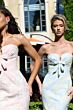 Jovani 48260 Notched Neckline Strapless Floral Jacquard Dress