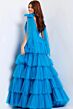 Jovani 48288 Bow Strap Ruffle Layered Skirt Dress