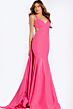 Jovani 48291 Exposed Back Halter Neck Dress