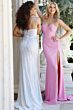 Jovani 48328 High Slit Sweetheart Neckline Sequin Dress