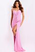 Jovani 48328 High Slit Sweetheart Neckline Sequin Dress