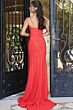 Jovani 48328 High Slit Sweetheart Neckline Sequin Dress