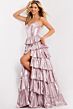 Jovani 48341 Tiered Ruffle Skirt Sweetheart Neckline Dress