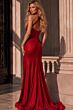 Jovani 48398 Crisscross Keyhole Halter Neck Glitter Dress