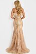 Jovani 48465 Feather Neckline Embellished Dress
