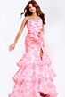 Jovani 48490 Tiered Ruffle Skirt Floral Dress