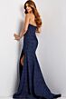 Jovani 48512 Plunging Neckline Glitter Dress