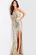 Jovani 48526 High Slit One Shoulder Sequin Dress
