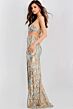 Jovani 48526 High Slit One Shoulder Sequin Dress