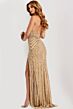 Jovani 48531 Halter Keyhole Neckline Embellished Dress