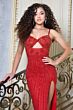 Jovani 48548 Sweetheart Keyhole Neckline Fringe Dress