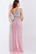 Jovani 48563 Slit Skirt One Shoulder Dress