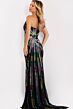 Jovani 48564 High Slit Pointed Sweetheart Neckline Dress