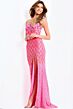 Jovani 48620 High Slit Strapless Scallop Beadwork Dress