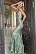 Jovani 48629 Plunging V-Neckline Embellished Dress