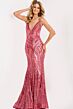 Jovani 48629 Plunging V-Neckline Embellished Dress