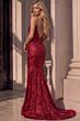 Jovani 48635 Plunging Neckline Backless Dress