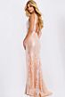 Jovani 48642 High Slit V-Neckline Sequin Dress