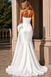 Jovani 48676 Side Bow High Slit Strapless Dress