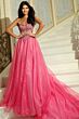 Jovani 48906 Beaded Bodice Basque Waist Dress