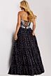 Jovani 49086 Polka Dot Lace-Up Dress