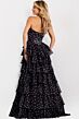 Jovani 49087 Layered Ruffle Skirt Polka Dot Dress