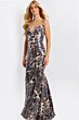 Jovani 49125 Sweetheart Neckline Cheetah Print Sequin Dress