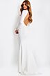 Jovani 49126 Keyhole High Neckline Long Sleeve Dress