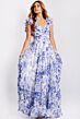 Jovani 49143 Ruffle Sleeve Crisscross Sweetheart Neckline Dress