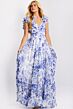 Jovani 49143 Ruffle Sleeve Crisscross Sweetheart Neckline Dress