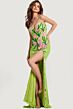 Jovani 49231 Pointed Sweetheart Neckline Floral Sequin Dress