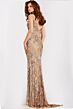 Jovani 49242 Plunging V-Neck Embellished Dress
